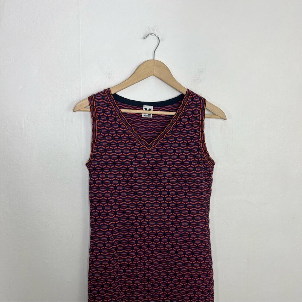 M by Missoni Classic Geometric Print Bodycon Shift Dress Size 44 or US Large - Picture 7 of 11
